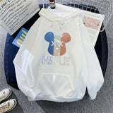 Slogan Graphic Hoodie Velvet Padded Hooded Sweatshirt Women's Coat