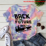 Back to the Future Costume Backtofuture Milk Silk Short Sleeve T-shirt Women's Short T