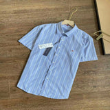 Tommy T Shirts Tommy Embroidered Striped Short Sleeve Shirt Summer