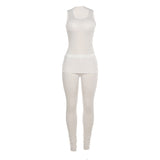 Women Top & Pant 2 Piece Set Summer Split T-shirt See-through Trousers Casual Suit
