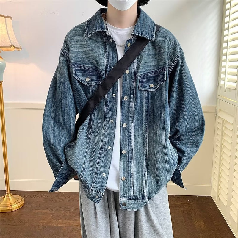 Denim Shirts Denim Jacket Men's Spring and Autumn Loose