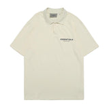 Fog T Shirt Summer Logo Polo Shirt Loose Short Sleeve Tshirt Fear Of God
