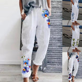 Women Bohemian Pants Women's Spring and Summer Cotton and Linen Trousers
