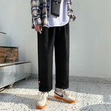 Men Suit Pants Men's Spring and Summer Solid Straight-Leg Pants Men's Casual Pants