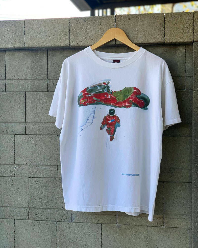Akira T Shirt Vintage Japanese Anime Motorcycle Short Sleeve T-shirt plus Size