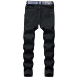 J Shaped Jeans Embroidered Men's Jeans Slim Straight