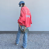 Rrr123 Sweatshirt Rivington ROI Rebis Rrr123 Washed Distressed Loose round Neck Sweater