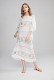 Embroidered Pattern Totem Long Dress