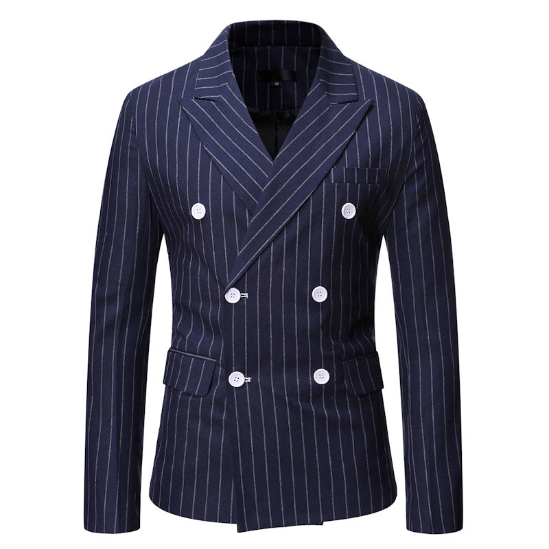 Double Brewed Seersucker Suit Men's Striped Casual Slim Fit Blazer