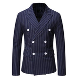 Double Brewed Seersucker Suit Men's Striped Casual Slim Fit Blazer