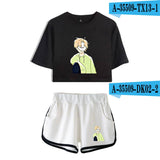 Dreamwastaken Men's Novelty Hoodies Dream Merch Shirt Printed Sexy Navel Exposed T-shirt Shorts Set