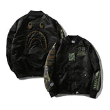 BAPE Varsity Jacket Male Shark Flight Suit Coat