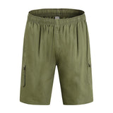 Men Cargo Shorts Summer Men's Trendy Capris Fashion Solid Color Casual Loose Cargo Pants