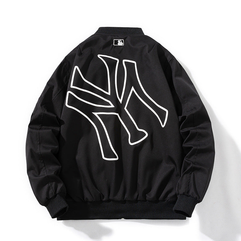New York NYC Varsity Jacket Bomber Jacket Letter Embroidered Hip Hop Baseball Uniform