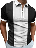 Polo Shirts Men's Polo Shirt Color Matching Trendy Tops
