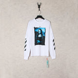 Off White Sweatshirts Long Sleeve round Neck Neck Sweater Autumn and Winter Pattern Series round Neck Pullover Long Sleeve