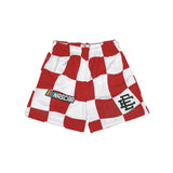 Eric Emanuel EE Shorts Black and White Checkerboard Plaid Color Matching Men's Running Casual Shorts