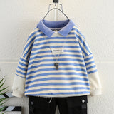 Toddler Boys Sweater Boys Spring Clothes Suit Striped Polo