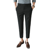 Men Trousers Embroidered Casual Suit Pants