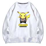 Men and Women Pokemon Pikachu Hoodie Pokémon Pikachu Crew Neck Pullover Sweatshirt