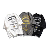 Men T Shirt Summer Casual Tops Men's Summer Large Printed round Neck Short Sleeve T-shirt Men's and Women's Neutral Fashion Brand Short Sleeve