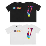 Vlone Printed Loose ShortSleeved Tshirt for Men and Women Summer