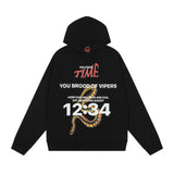 Rrr123 Hoodie Python Pattern Hooded Sweater for Men and Women