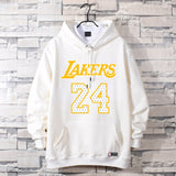 In Memory of Kobe Hoodie Commemorative Kobe No. 24 Hooded Sweater Sports Winter Fleece-Lined