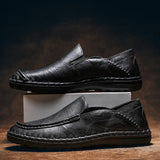 Loafers for Men Autumn Men Outdoor Casual Shoes First Layer Cowhide Middle-Aged and Elderly People's Shoes