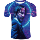 John Wick Keanu T Shirt John Wick3 3D Printed Short Sleeve