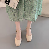 Nude Pumps Block Heel
