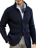 John Dutton Jacket Autumn and Winter Solid Color Stand Collar Cardigan Men's Knitted Jackets