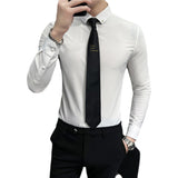 Men Shirts Lapel Long Sleeve Shirt