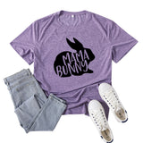 Boy Mama T Shirt Mama Bunny Pattern Printed Short Sleeve T-shirt