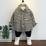 Toddler Boys Sweater Boys' Plaid Shirt Baby Autumn Clothing