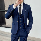 Seersucker Suit Tuxedo Three-Piece Suit Small Suit