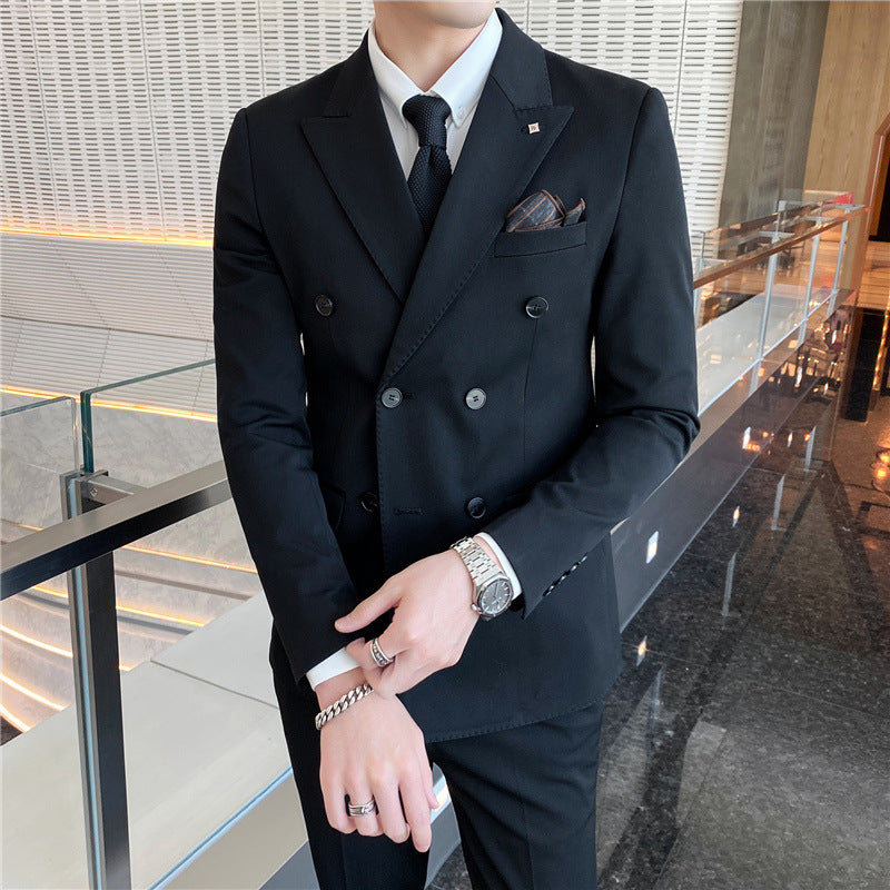 Double Brewed Seersucker Suit Men's Casual Slim Fit Blazer