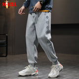 Men Trousers Straight-Leg Pants Loose Printed Men's Pants