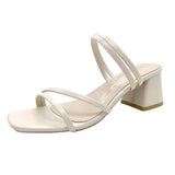 Nude Wide Fit Block Heels High Heel Sandals