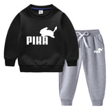 Children Pokemon Pikachu Hoodie & Pant Set Fleece Lined Padded Warm Keeping Winter Clothes Sweatershirt Suit