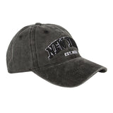 Yankee Baseball Cap Letter Embroidered Baseball Cap Trendy Denim Washed Peaked Cap for Men and Women