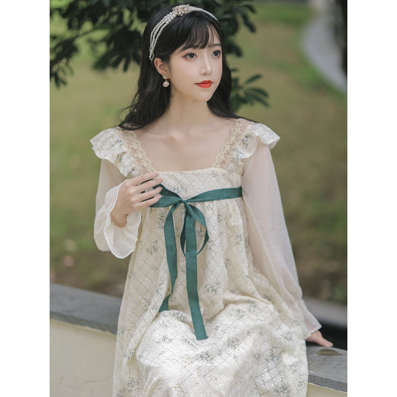 Fairy Dress Small Han Chinese Clothing Female Chinese Style Elements Fairy Retro Embroidered Autumn Mori Style