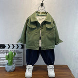 Toddler Boys Jackets Boys Leather Jacket Coat Spring and Autumn