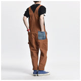 Denim Overalls Men's plus Size Retro Sports Trousers Jumpsuit Suspenders Men Denim Overalls