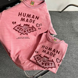 Human Made T-Shirt Slub Cotton Bat Pattern Couple Short Sleeve
