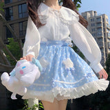 Gothic Lolita Harajuku Style Clothing Student Versatile Long Sleeve Sailor Collar Solid Color Inner Wear