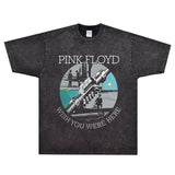 Rock Star T Shirt Pink Floyd Wish You Were Here T-shirt Loose Style American Retro Short Sleeve