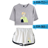 Dreamwastaken Men's Novelty Hoodies Dream Merch Shirt Printed Sexy Navel Exposed T-shirt Shorts Set