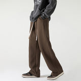 Men Sweatpants Side Pattern Sports Wide Legs Loose Casual