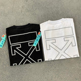 Off White T Shirts Reflective Arrow Men's and Women's Same Style Short Sleeve T-shirt